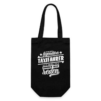 Ich bin dieser legendäre Taxifahrer - Spruch - Geschenkbeutel für Flaschen - Schwarz - Vorne