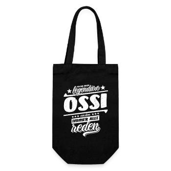 Ich bin dieser legendäre Ossi von dem alle reden - Geschenkbeutel für Flaschen - Schwarz - Vorne