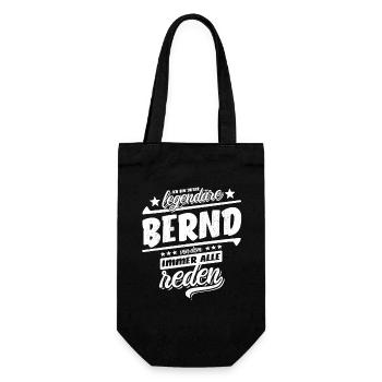 Ich bin dieser legendäre Bernd von dem alle reden - Geschenkbeutel für Flaschen - Schwarz - Vorne