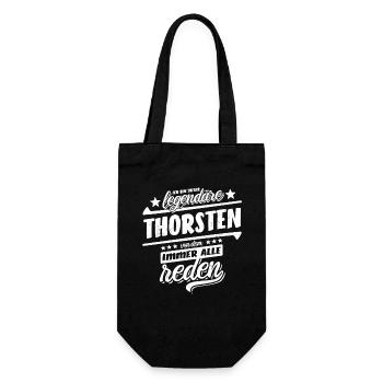 Dieser legendäre Thorsten von dem alle reden - Geschenkbeutel für Flaschen - Schwarz - Vorne