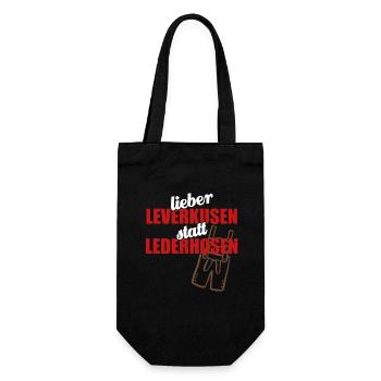 Leverkusen - Zieht den Bayern die Lederhosen aus - Geschenkbeutel für Flaschen - Schwarz - Vorne
