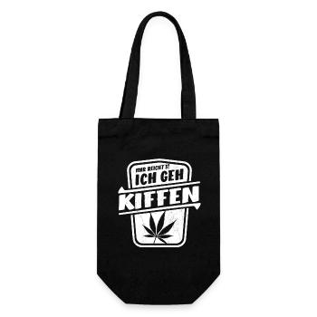 Mir reicht's ich geh Kiffen - Cannabis - legal - Geschenkbeutel für Flaschen - Schwarz - Vorne