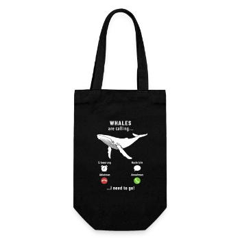 Les baleines crient - J’ai besoin d’y aller - Dire - Sac à bouteille - noir - Devant