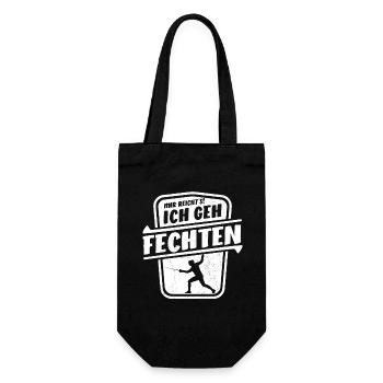 Mir reicht's ich geh Fechten - Sport - Geschenkbeutel für Flaschen - Schwarz - Vorne