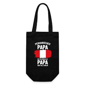 Peruanischer Papa wie ein normaler Papa nur cooler - Geschenkbeutel für Flaschen - Schwarz - Vorne