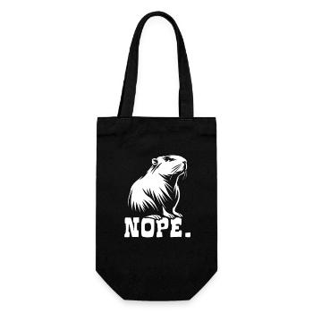 Capybara - Nope. Don't worry, be capy - Gift Bag for Bottles - black - Front