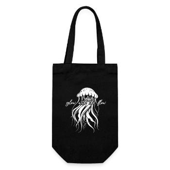 Brille avec le courant, Méduse avec des tentacules, Dire - Sac à bouteille - noir - Devant