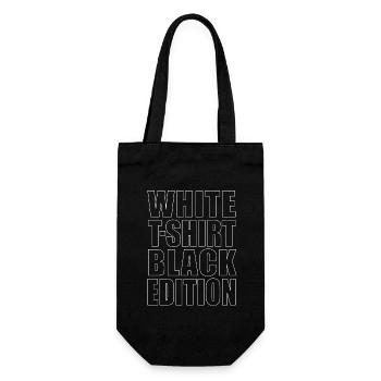 White T-shirt Black Edition - Geschenkbeutel für Flaschen - Schwarz - Vorne