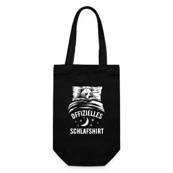 Offizielles Schlafshirt lustiger Bär Geschenk - Geschenkbeutel für Flaschen - Schwarz - Vorne
