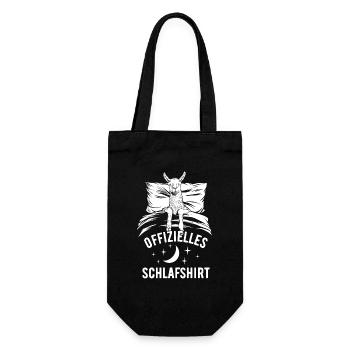 Offizielles Schlafshirt lustiges Lama Geschenk - Geschenkbeutel für Flaschen - Schwarz - Vorne