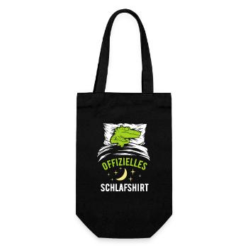 Offizielles Schlafshirt lustiger Alligator - Geschenkbeutel für Flaschen - Schwarz - Vorne