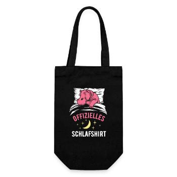 Offizielles Schlafshirt lustiges Hippo Geschenk - Geschenkbeutel für Flaschen - Schwarz - Vorne