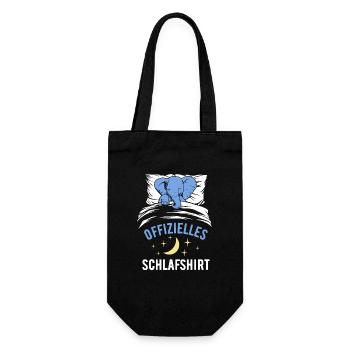 Offizielles Schlafshirt lustiges Elefant Geschenk - Geschenkbeutel für Flaschen - Schwarz - Vorne