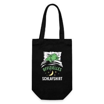 Offizielles Schlafshirt lustiges Schaf Geschenk - Geschenkbeutel für Flaschen - Schwarz - Vorne