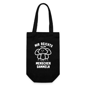 Mir reichts ich geh Menschen sammeln Pilzsammler - Geschenkbeutel für Flaschen - Schwarz - Vorne