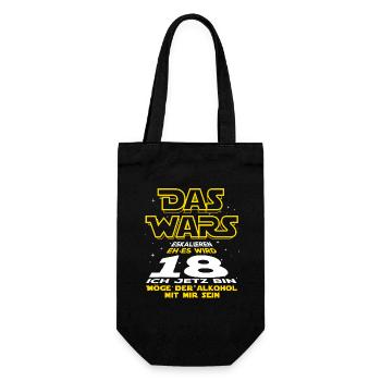 Das Wars, 18 ich jetzt bin. Geburtstag Geschenk - Geschenkbeutel für Flaschen - Schwarz - Vorne