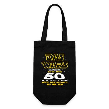 Das Wars, 50 ich jetzt bin. Geburtstag Geschenk - Geschenkbeutel für Flaschen - Schwarz - Vorne