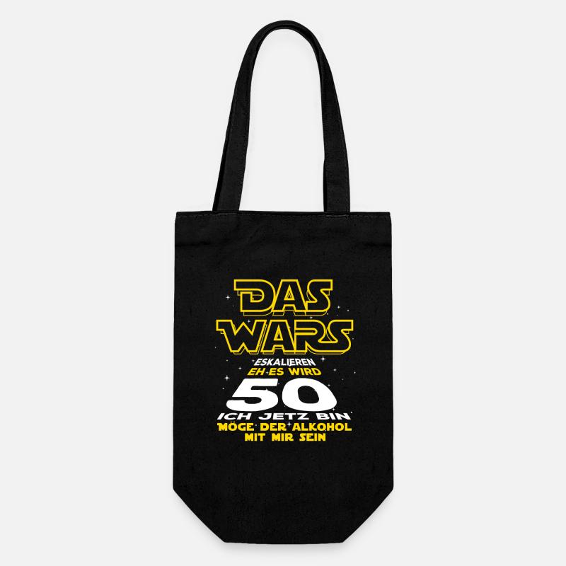 Das Wars, 50 ich jetzt bin. Geburtstag Geschenk - Geschenkbeutel für Flaschen - Schwarz