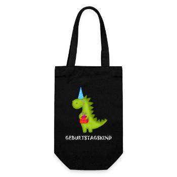Anniversaire Garçon Tyrannosaurus Rex Dino T-Rex Fête - Sac à bouteille - noir - Devant
