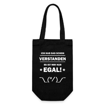 Je m’en fiche Stichmännchen drôle drôle - Sac à bouteille - noir - Devant