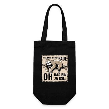 Irgendwas ist hier faul. Oh das bin ja ich! - Geschenkbeutel für Flaschen - Schwarz - Vorne