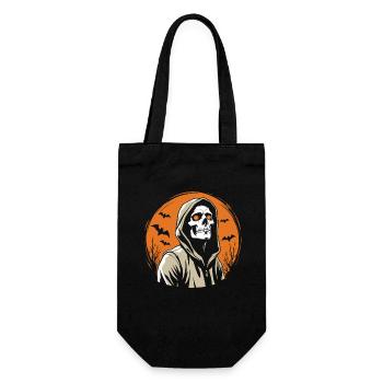Déguisement de crâne d’Halloween - Creepy - Sac à bouteille - noir - Devant