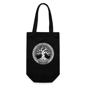 Yggdrasil - Tree of Life - Norse - Gift Bag for Bottles - black - Front