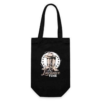 It's Linedance Time - Country Fan - Gift - Gift Bag for Bottles - black - Front