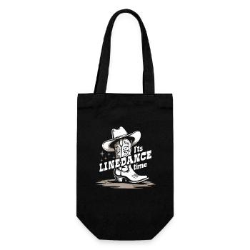 It's Linedance Time - Country Fan - Gift - Gift Bag for Bottles - black - Front