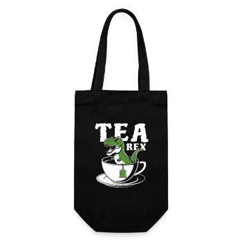 Tea Rex - Un T-Rex dans le T-Rex - Jeu de Mots - Sac à bouteille - noir - Devant