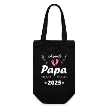 I'm going to be a dad 2025 Pregnant 2025 Paternity - Gift Bag for Bottles - black - Front