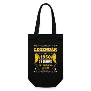 Légendaire depuis 1950 Cadeau 75ème Anniversaire Homme - Sac à bouteille - noir - Devant