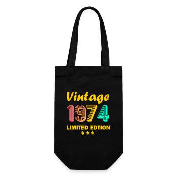 1974 édition limitée rétro millésime 1974 cadeau - Sac à bouteille - noir - Devant