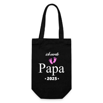 I'm going to be a dad in 2025 Pregnancy Dad in 2025 - Gift Bag for Bottles - black - Front