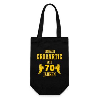 Great for 70 Years Gift Birthday Man - Gift Bag for Bottles - black - Front