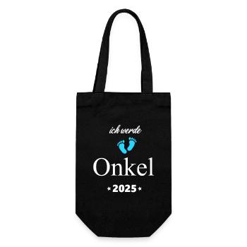 I Will Be Uncle 2025 Pregnancy Announcement - Gift Bag for Bottles - black - Front