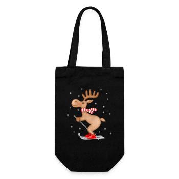 Renne de Noël sur le ski Ski Renne - Sac à bouteille - noir - Devant