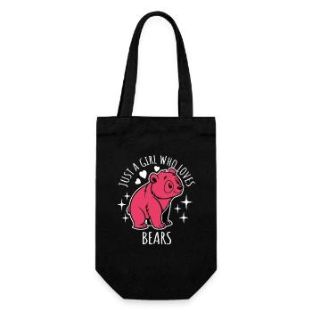 Just a girl who loves bears - Cartoon - Gift Bag for Bottles - black - Front