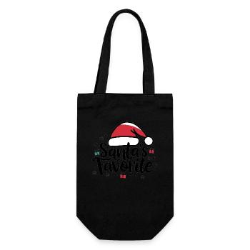 Santa's Favorite Santa Hat - Gift Bag for Bottles - black - Front