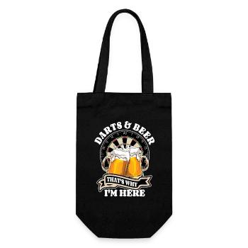 Fléchettes et bière C’est pourquoi je suis ici - Dart Fan - Sac à bouteille - noir - Devant