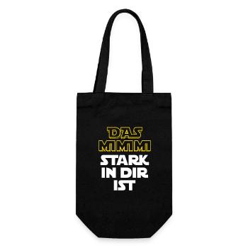 Das Mimimi stark in dir ist - rumheulen Spruch - Geschenkbeutel für Flaschen - Schwarz - Vorne