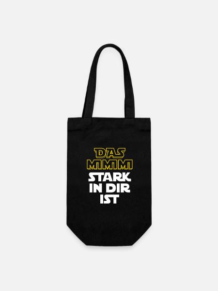 Das Mimimi stark in dir ist - rumheulen Spruch - Geschenkbeutel für Flaschen - Schwarz