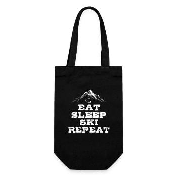 Eat Sleep Ski Repeat - Ski - Ski - Gift Bag for Bottles - black - Front