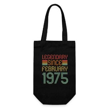 Légendaire depuis février 1975, Rétro, Anniversaire - Sac à bouteille - noir - Devant
