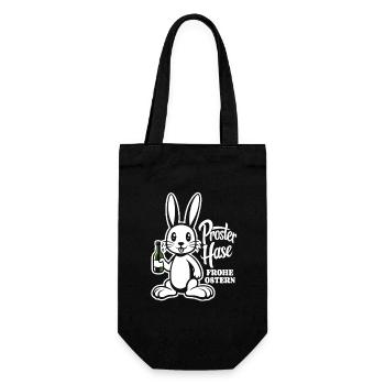 Prosterhase - Osterhase - Prost - Ostern - Geschenkbeutel für Flaschen - Schwarz - Vorne