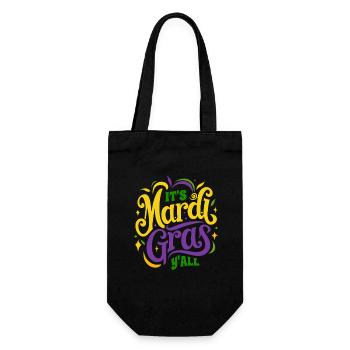 I'ts Mardi Gras Y'all - Carnival - Costume - Gift Bag for Bottles - black - Front
