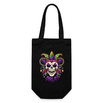 Mardi Gras Bruh - Karneval - Totenkopf - Geschenk - Geschenkbeutel für Flaschen - Schwarz - Vorne