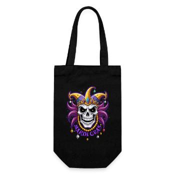 Mardi Gras - Karneval - Totenkopf - Geschenk - Geschenkbeutel für Flaschen - Schwarz - Vorne