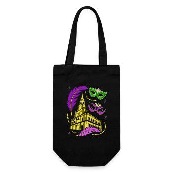 Mardi Gras - Karneval - Maske - Geschenk - Geschenkbeutel für Flaschen - Schwarz - Vorne