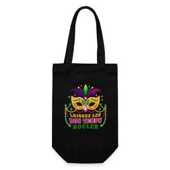 Mardi Gras - Mask - Laissez les bon temps rouler - Geschenkbeutel für Flaschen - Schwarz - Vorne